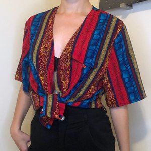 Vintage 90s Womens Blouse